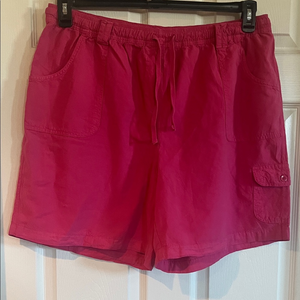 Karen Scott Vibrant Pink Cargo Shorts